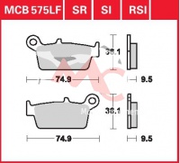 Zadní brzdové destičky Suzuki DR-Z 400 S/E (WVBC), rv. 00-06