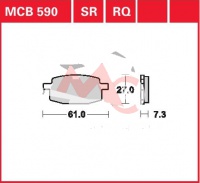 Přední brzdové destičky Yamaha BW’s 50 Axis (Japan) (5AK), rv. od 92