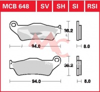 Přední brzdové destičky Husqvarna WR 250 (3H), rv. 95-05