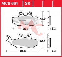 Přední brzdové destičky Gilera VX 180 Runner 4T (Grimeca) (M24), rv. od 01