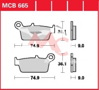 Přední brzdové destičky Sachs SR 125 Samba (F 121), rv. od 6/94