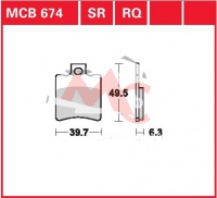 Přední brzdové destičky Peugeot 50 Speedfight LC (Brembo) (S1BDE), rv. 96-00