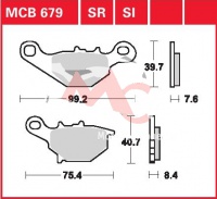 Přední brzdové destičky Suzuki UC 125 Epicuro (AX), rv. 99-02