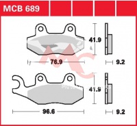 Přední brzdové destičky Honda CA 125 Rebel (JC24), rv. 95-96