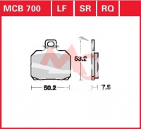 Zadní brzdové destičky Yamaha YP 180 R Majesty (SG12), rv. od 03