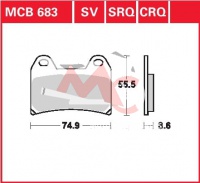 Přední brzdové destičky  Aprilia SMV 750 Dorsoduro Factory SM, rv. 10-