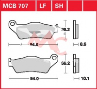 Zadní brzdové destičky BMW R 1200 GS R12, rv. 04-12