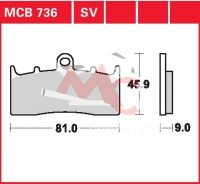 Přední brzdové destičky  BMW R 1200 R ABS R1ST, rv. 06-14