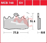 Přední brzdové destičky  BMW R 1200 RT ABS R12T, rv. 03-13