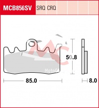 Přední brzdové destičky  Ducati 1200 Multistrada ABS, rv. 15-