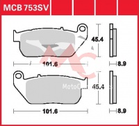 Přední brzdové destičky  Harley Davidson XL 883 C Sportster Custom XL2, rv. 04-10