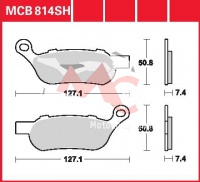 Zadní brzdové destičky Harley Davidson FLSTF 1584 Fat Boy, rv. 08-11