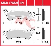 Přední brzdové destičky  Honda SH 125 i JF23, rv. 09-12