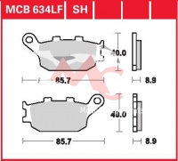 Zadní brzdové destičky Honda NC 700 SA ABS, SD-DCT RC61, rv. 12-