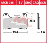 Přední brzdové destičky  Honda VFR 800 FA ABS RC79, rv. 14-