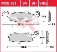 Přední brzdové destičky pravé Kawasaki 400 Ninja R, rv. 11-