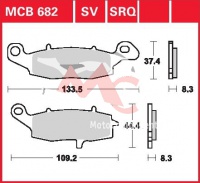 Přední brzdové destičky levé Kawasaki ER-6 650 N ABS ER650C, rv. 09-11