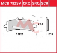 Přední brzdové destičky  MV Agusta F4 1078 RR, rv. 08-11