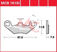 Přední brzdové destičky  Polaris 300 Sportsman, rv. 08-10