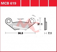 Přední brzdové destičky  Polaris 500 Sportsman Touring HO, rv. 09-11