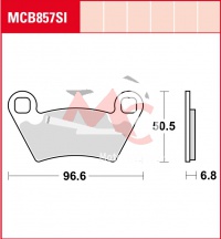 Zadní brzdové destičky Polaris 800 Ranger RZR-4, EPS, rv. 10-