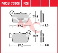 Zadní brzdové destičky Suzuki RMX 450 Z E?, rv. 10-