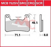 Přední brzdové destičky  Suzuki GSXR 600 WVCV, rv. 08-10