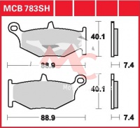 Zadní brzdové destičky Suzuki GSX 1300 RA Hayabusa ABS WVCK, rv. 13-