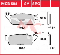 Přední brzdové destičky  Suzuki VL 1500 C 1500 T Intruder C1, rv. 13-