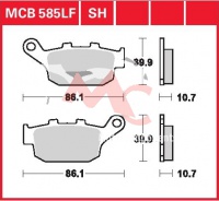 Zadní brzdové destičky Triumph 675 Street Triple R ABS D67LD, rv. 09-12