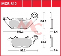 Přední brzdové destičky  Yamaha YZF 300 R3, rv. 15-