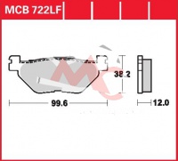 Zadní brzdové destičky Yamaha XP 530 Tmax Iron Max ABS, rv. 15-