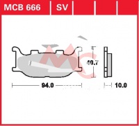 Přední brzdové destičky  Yamaha XJ6 600 F Diversion RJ19, rv. 09-12