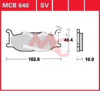 Přední brzdové destičky  Yamaha XV 950 ABS VN03, rv. 13-