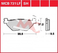 Zadní brzdové destičky Yamaha XV 950 ABS VN03, rv. 13-