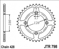 Rozeta SUZUKI RM 85 K2-K9, L0 velká kola, rv. 02-10