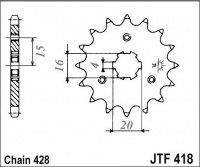 Kolečko KAWASAKI KH 125 L1,K1-10 EX 6Holes, rv. 83-98