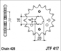 Kolečko KAWASAKI AR 125 LC A1-A8,B1-B7, rv. 82-93