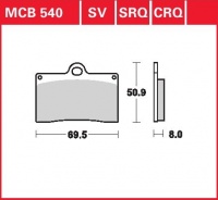 Přední brzdové destičky Sachs 650 Roadster V1.6, rv. od 03