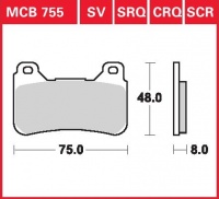 Přední brzdové destičky Honda CB 1000 R (SC60), rv. od 08