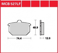 Zadní brzdové destičky Harley Davidson FXRT 1340 Sport Glide, rv. 85-86