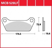 Zadní brzdové destičky Harley Davidson FLT 1340 Classic, rv. 82-83