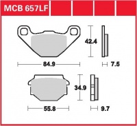 Zadní brzdové destičky Sachs 650 Roadster V1.6 (830), rv. 00-02