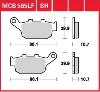 Zadní brzdové destičky Buell XB9R 984 Firebolt (XB1), rv. od 02