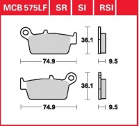 Zadní brzdové destičky Yamaha WR 125, rv. od 98