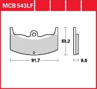 Zadní brzdové destičky Honda CBX 550 F,F2, rv. od 82