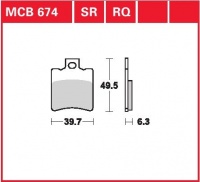 Přední brzdové destičky Yamaha YN 50 Neo’s, LC (5AD/5MR/5RN), rv. 97-02