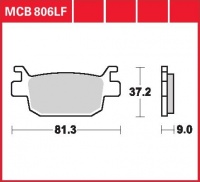 Zadní brzdové destičky Honda NSS 250 Forza, ABS, rv. od 05