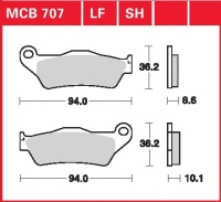 Zadní brzdové destičky BMW R 1100 S ohne Integral ABS (R2S), rv. od 01