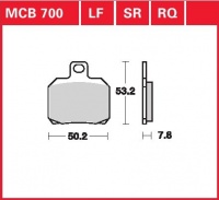 Zadní brzdové destičky CPI 125 X - Large, rv. od 02